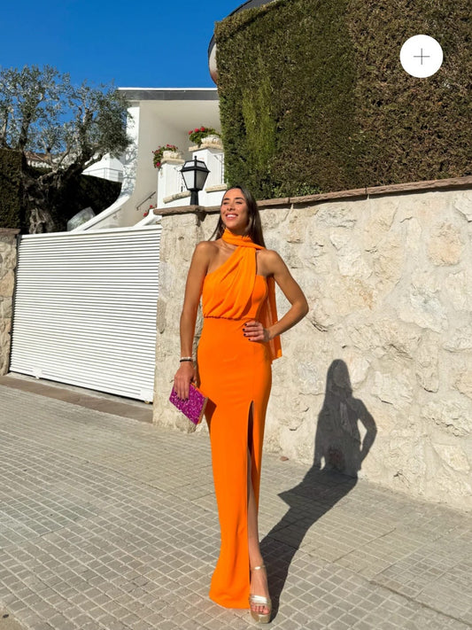 VESTIDO MULTI TULLE NARANJA